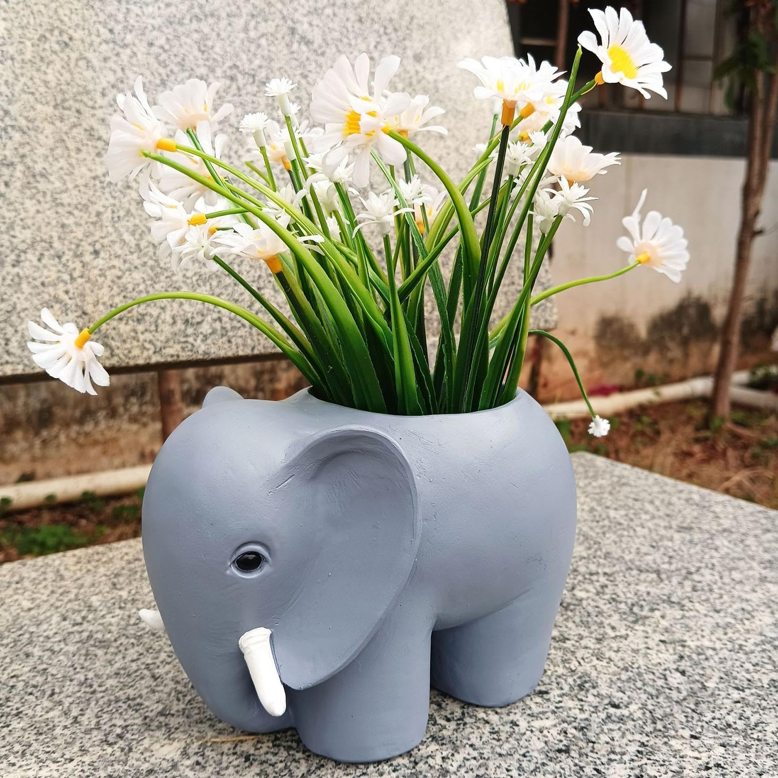 象型観葉植物 鉢植え Amazon.co.jp: 象型プランターポット、象の多肉植物、象の植木鉢、象の