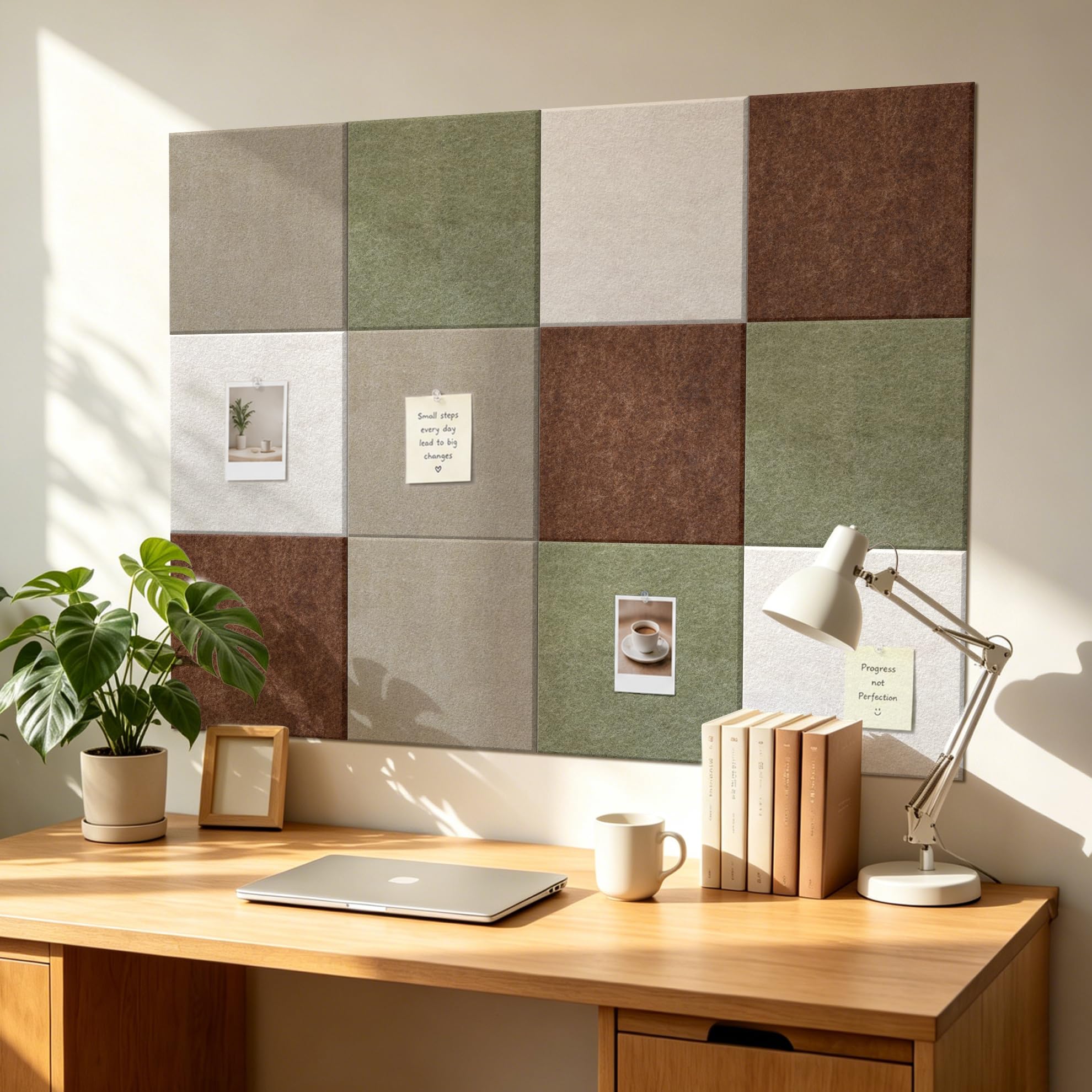 Vieshful Felt Cork Board Alternative 12 Pack 30 x 30 cm Notice Board
