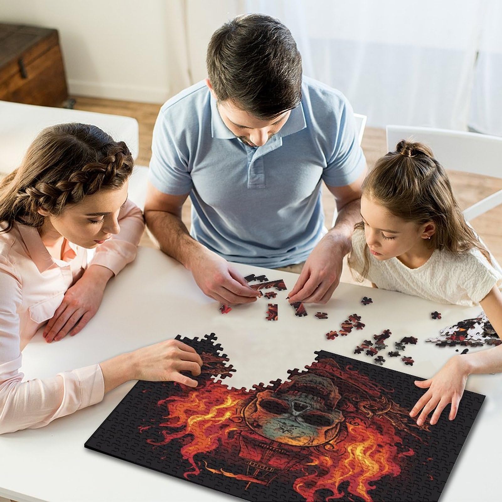 Czaszka Puzzle 1000 sztuk Puzzle 1000 sztuk dla dorosłych Edukacja Puzzle Wymagająca gra dla dorosłych Dekoracja domu 1000 sztuk (75 x 50 cm)