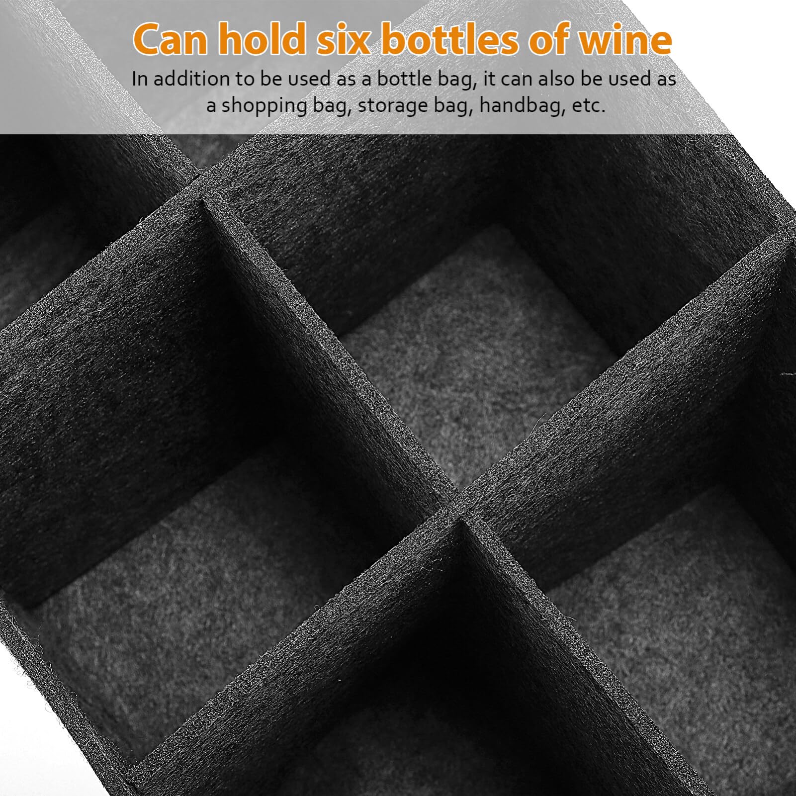 Cabilock Bolsa de Mano para Transportar Botellas de Vino 4 Unidades de Fieltro Grueso para Guardar Vino Portátil para Viajes Camping Picnic