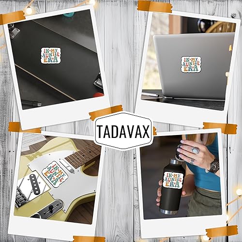 Miniatura 5 de Calcomanías de vinilo impermeables para tías, hermanas o mujeres familiares, calcomanías estéticas retro geniales para botellas de agua, portátiles,