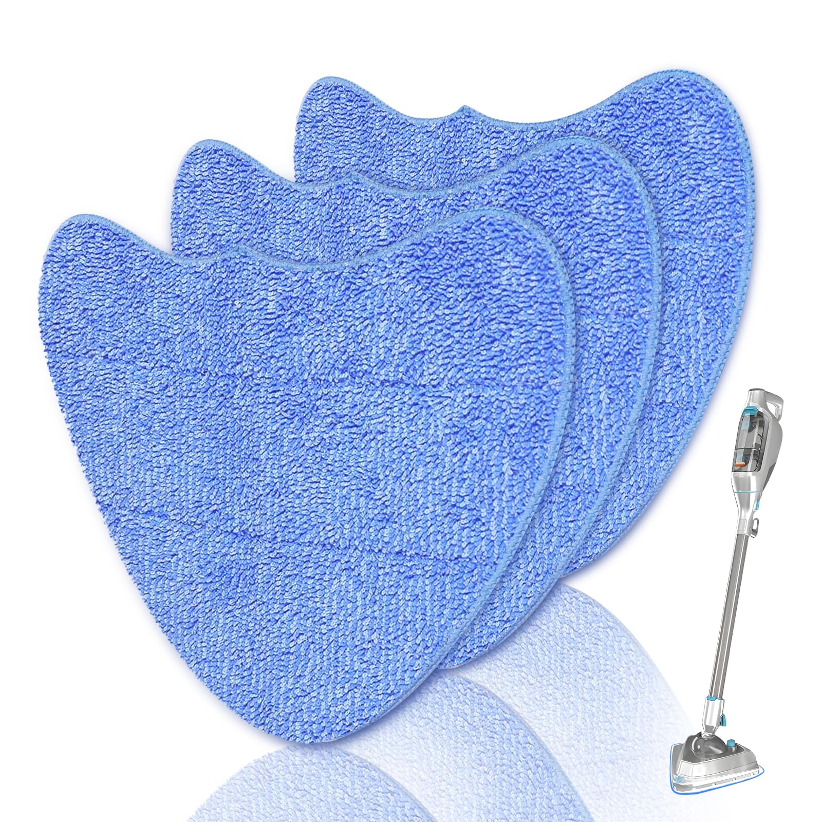 Jikefa 3PCS Microfiber Steam Mop Pads Replacement, Compatible with Vax Steam Mop Pads S85-CM, S86-SF-P, S86-SF-T, S86-SF-C,S86-SF-CC, S2ST, S2S, VRS29M, VRS26