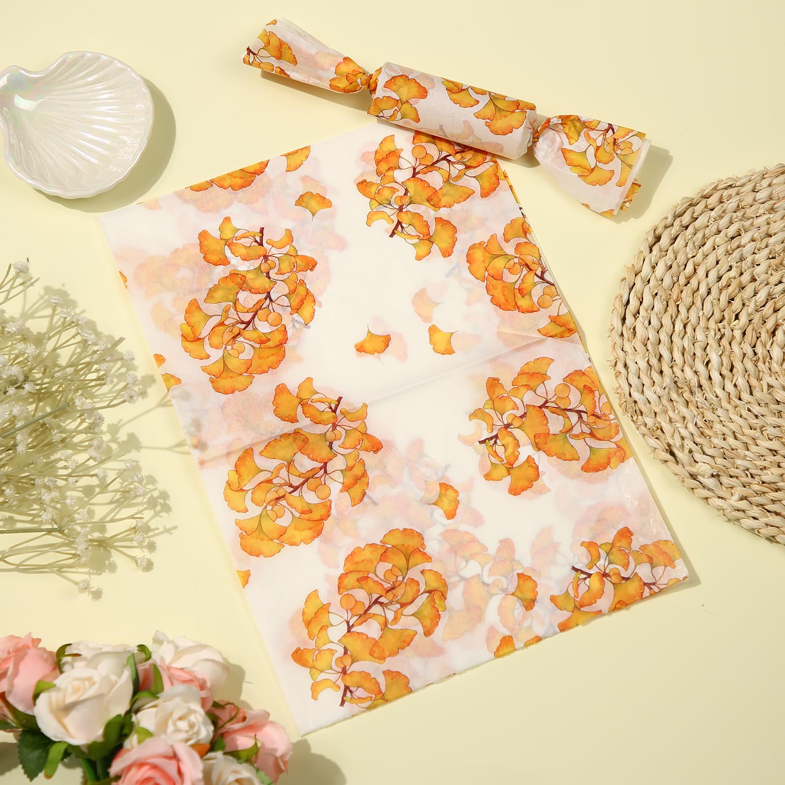 30pcs Papier De Soie Thanksgiving, 35x50cm Papier Cadeau Thanksgiving Avec 6 Styles Automne Fournitures D'Emballage Cadeau Pour Décorations De Fêtes