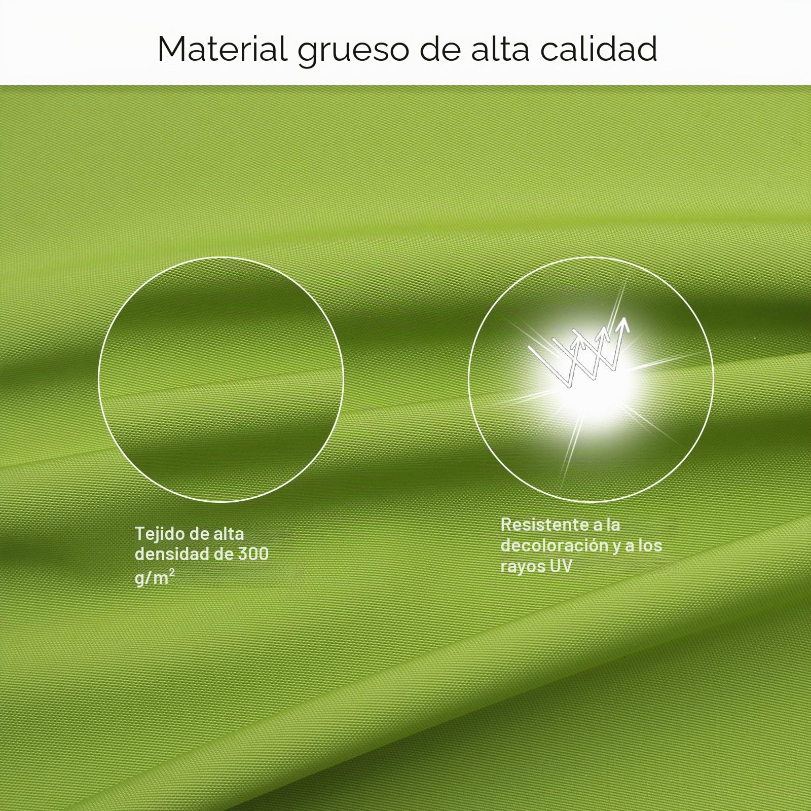 Juego de 2 cojines redondos para sillas de exterior, 7 cm de grosor, cojines redondos para asiento de jardín con lazos, impermeables, para muebles de exterior, 38 x 38 cm, color verde