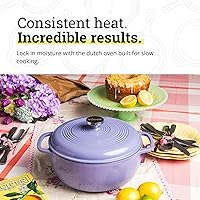 Vista 3 de Lodge - Horno holandés esmaltado, 6 cuartos de galón, color lila