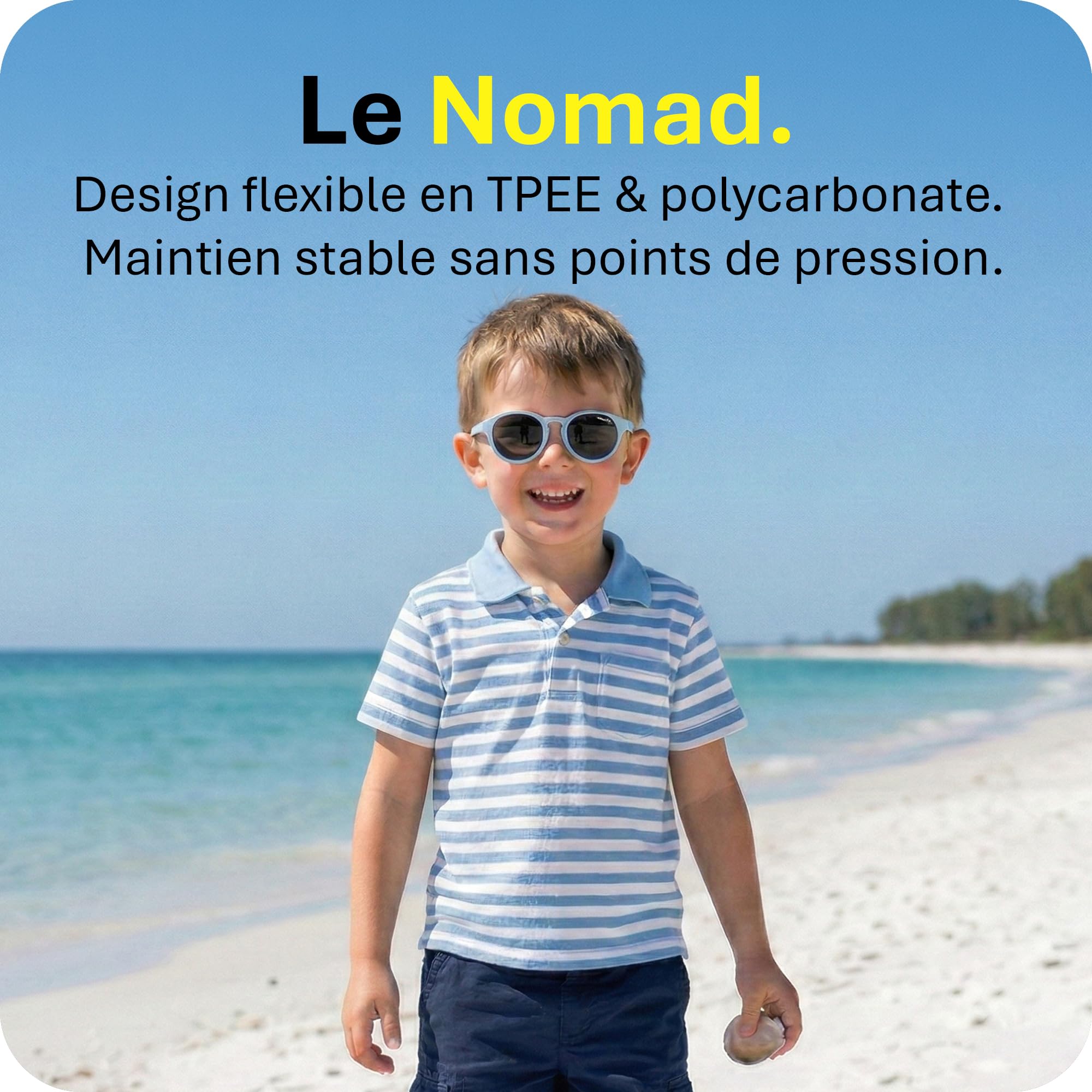 Mausito Lunettes de soleil enfant (3-6/6-9 ans) UV400 & verres catégorie 3 | Branches flexibles & légères en TPEE et polycarbonate | Design européen