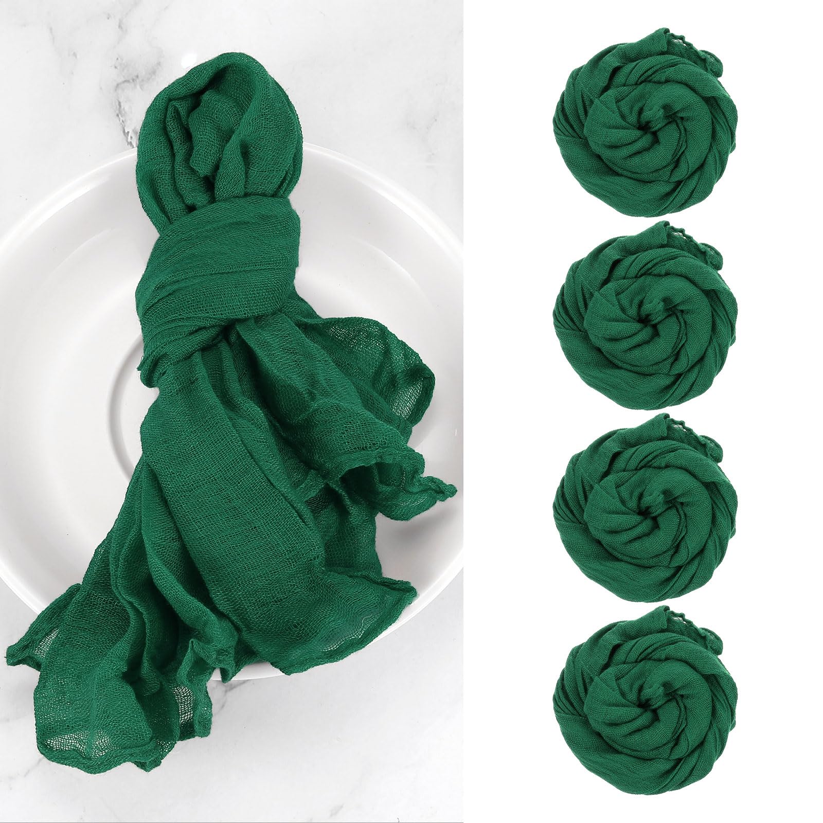 Servilletas de gasa verde oscuro de 50,8x50,8 cm Uxcell para mesas de fiesta