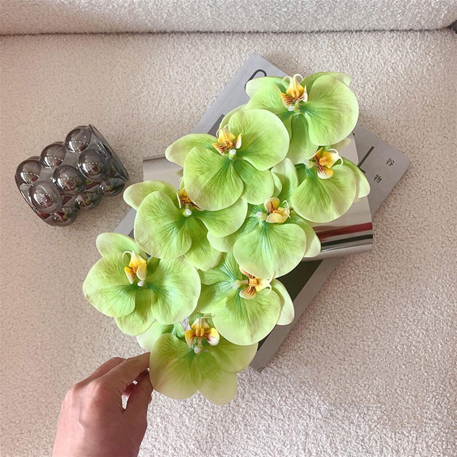 fiori artificiali in vaso Sensazione della mano idratante profumo di simulazione di iris verde casa soggiorno tavolo decorazione bouquet set di fiori finti fiori artificiali
