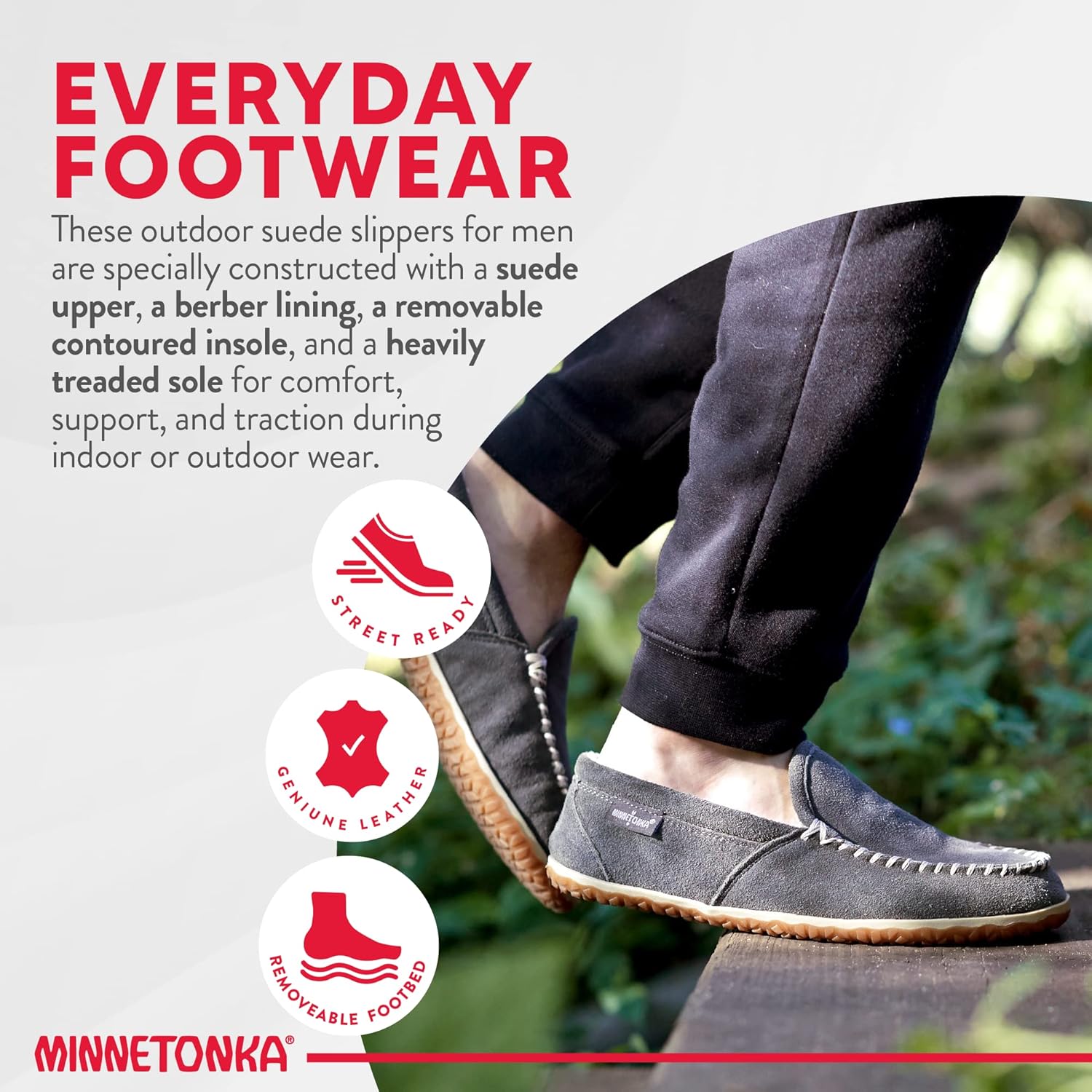 Minnetonka Men's Tilden Moccasin Slippers - Image 5