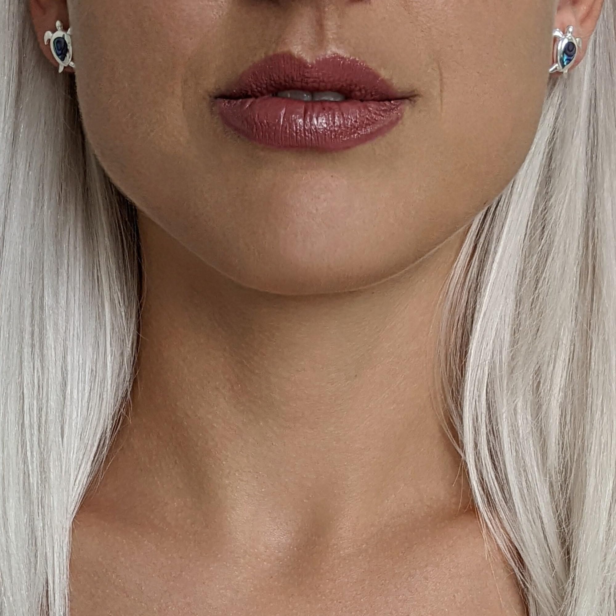 81stgeneration Pendientes Tortuga Plata de Ley | Pendientes Concha Abulón Fiesta Orejas | Aretes de Plata 925 Estilo Playa para Mujer | Joyas Vida Marina | Regalos Piedras Preciosas Adolescentes