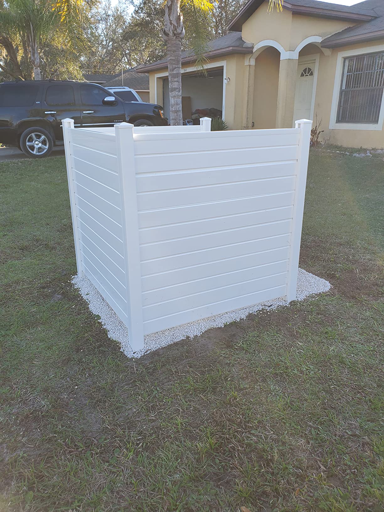 27/mo Finance Caprihom 48"W X 48"H Air Conditioner Fence Vinyl