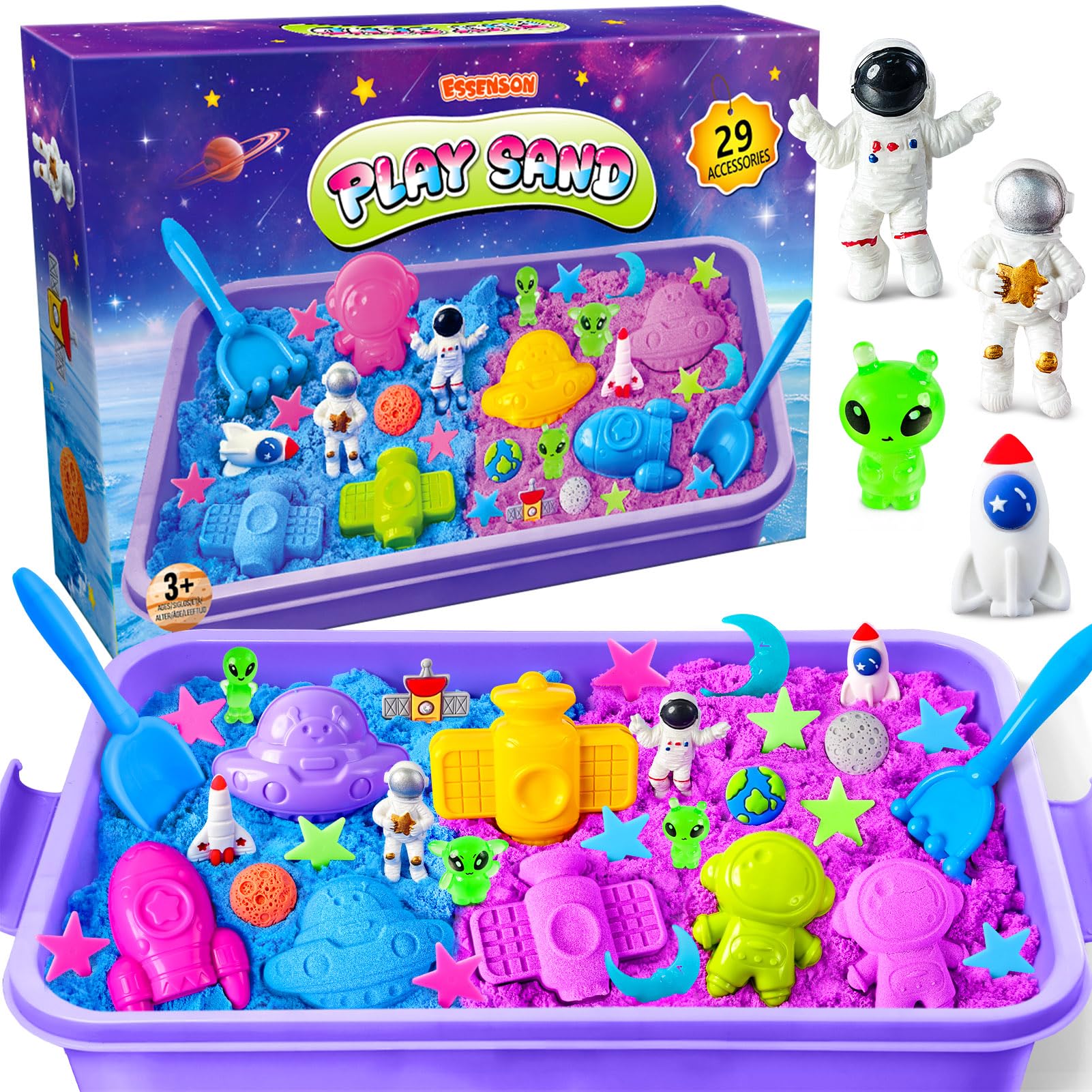 ESSENSON Sensory Bin Space Kit with Sensory Sand