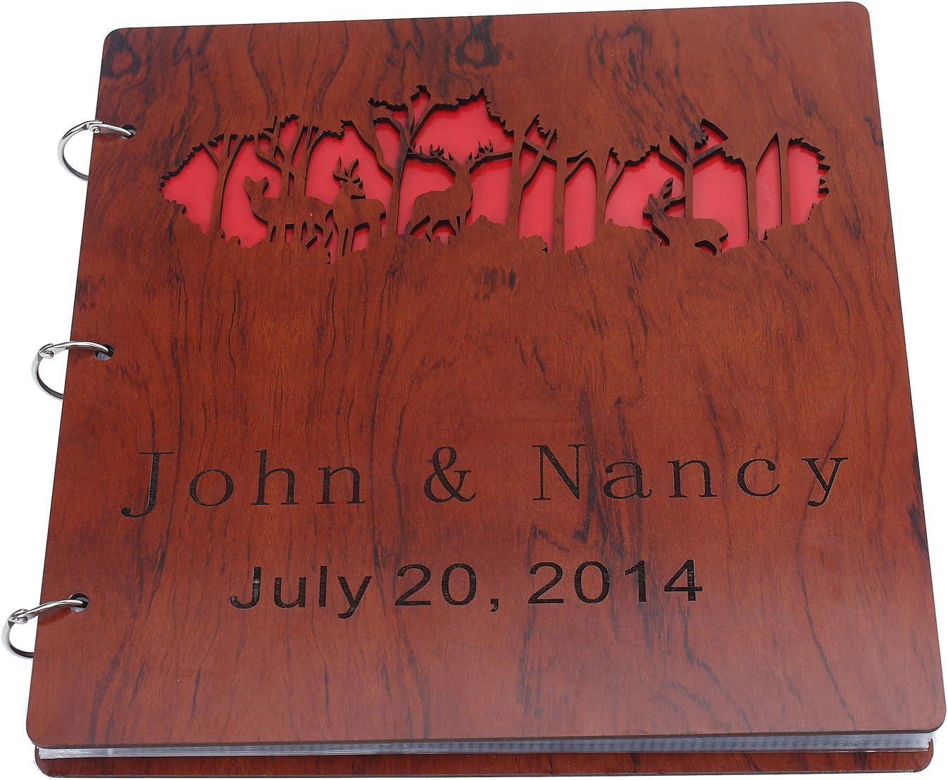 Customizable Anniversary Scrapbook, Wooden Hollow Out Diy Photo Album