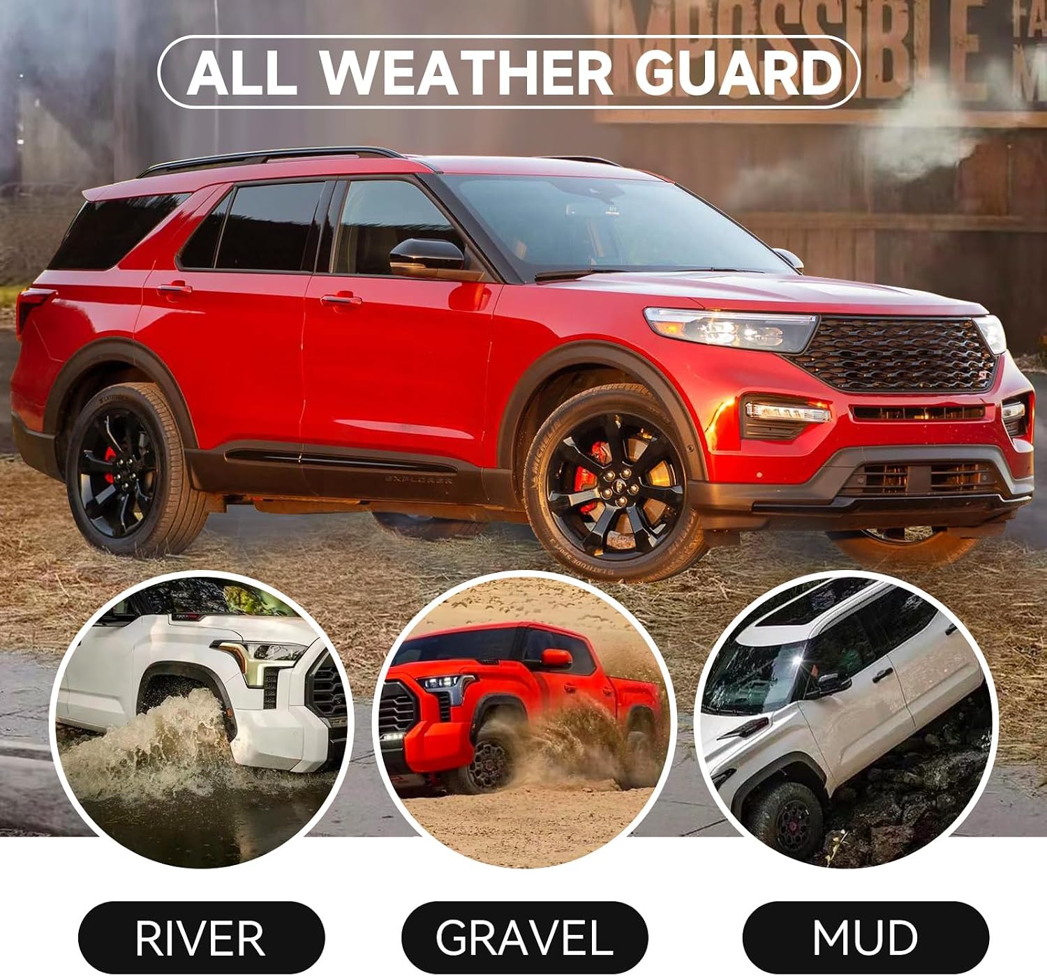 MITZONE Mud Flaps Splash Guards mudguards Compatible with Ford Bronco 2021 2022 2023 2024