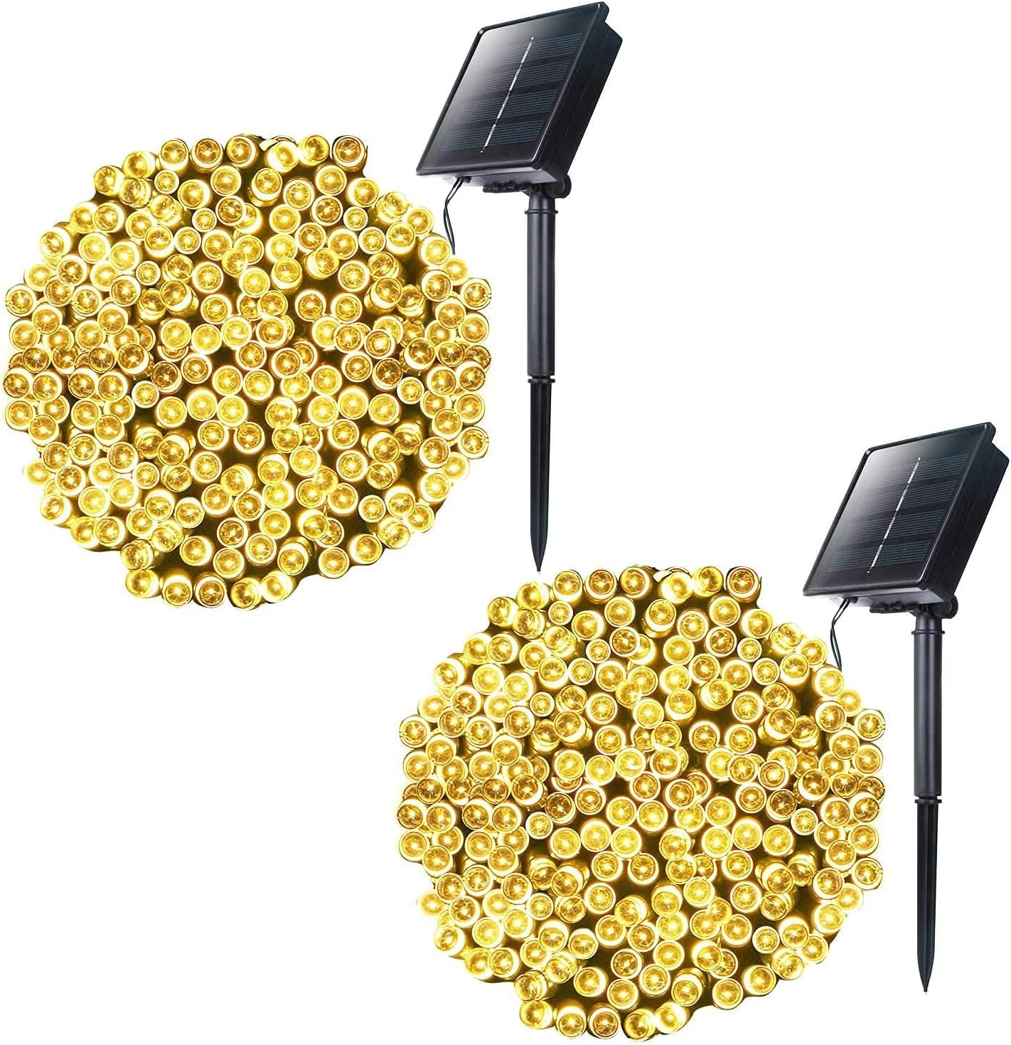 Brightown Solar String Lights Outdoor, ExtraLong 2 Pack Each 72Ft
