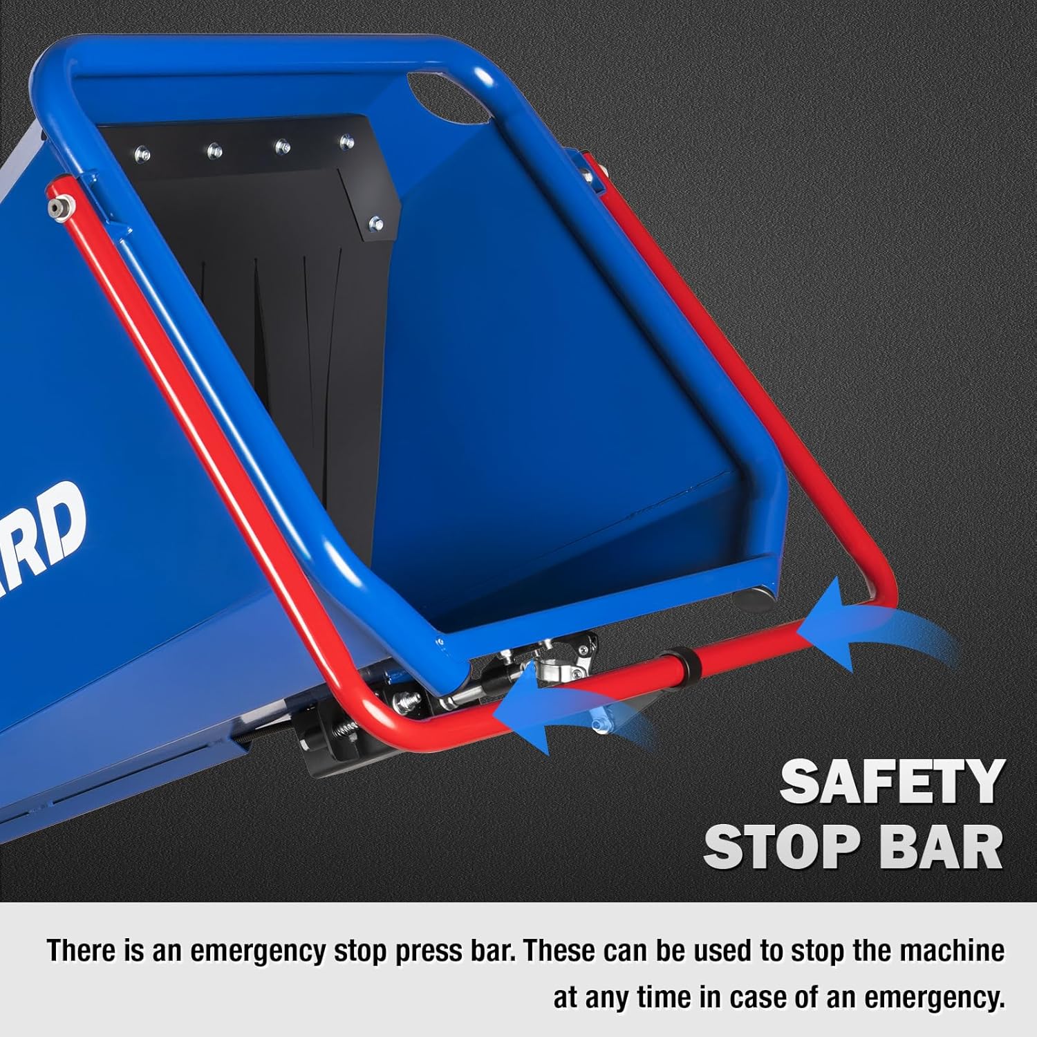 BILT HARD 6 Inch 420cc 15HP E-Start Gas Powered Drum Wood Chipper, 4-Wheels Towable Leaf Branch Shredder Mulcher with Tow Bar, Emergency Stop Bar