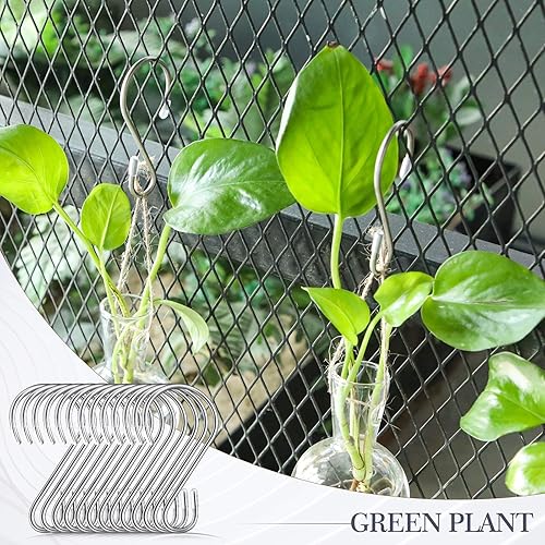 Miniatura 7 de 100 ganchos de acero inoxidable en forma de S de 3.15 pulgadas, ganchos de metal para colgar, ganchos de cortina para ollas, sartenes, tazas,