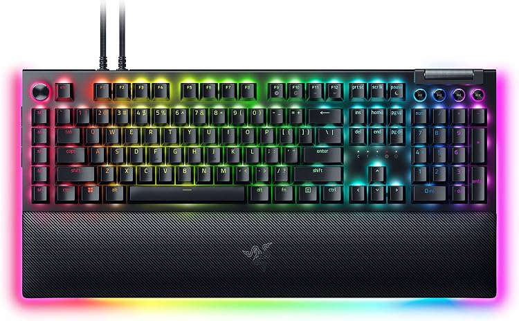 Razer BlackWidow V4 Pro Mechanical Gaming Keyboard with Orange Switches Chroma RGB and Snap Tap