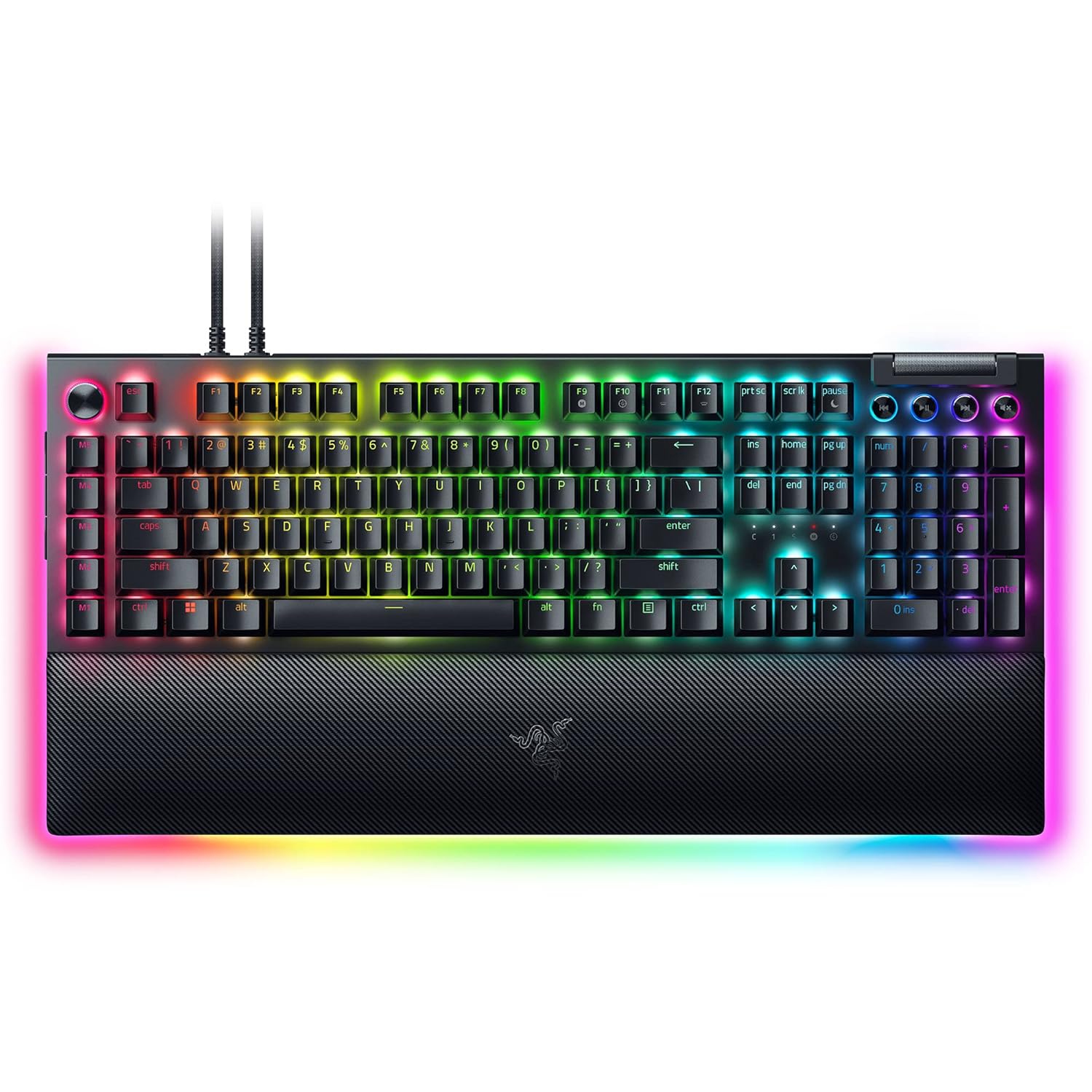 Razer BlackWidow V4 Pro Wired Mechanical Gaming Keyboard Orange Switches Tactile Quiet - Doubleshot ABS Keycaps - Command