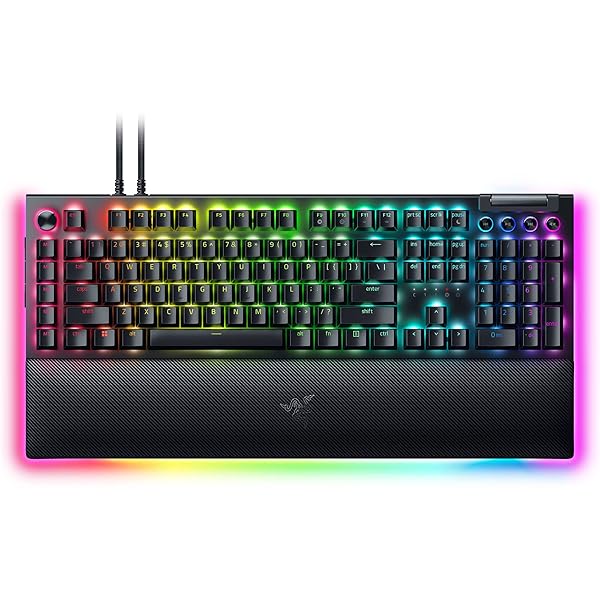 Razer BlackWidow V4 Pro Wired Mechanical Gaming Keyboard: Orange Switches Tactile & Quiet - Doubleshot ABS Keycaps - Command Dial - Chroma RGB - Magnetic Wrist Rest - Snap Tap
