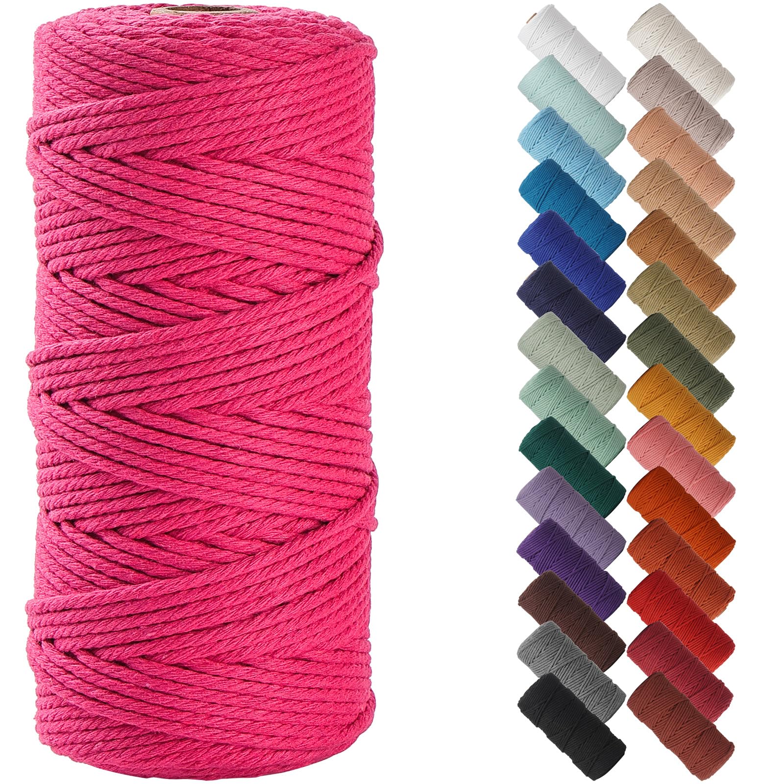 Cuerda de macramé de algodón NOANTA de 3 mm: la solución suave para tejer sin dolor