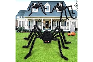 Halloween Decorations Outdoor Kit: Large Hairy Realistic Spiders for Spooky Ambiance