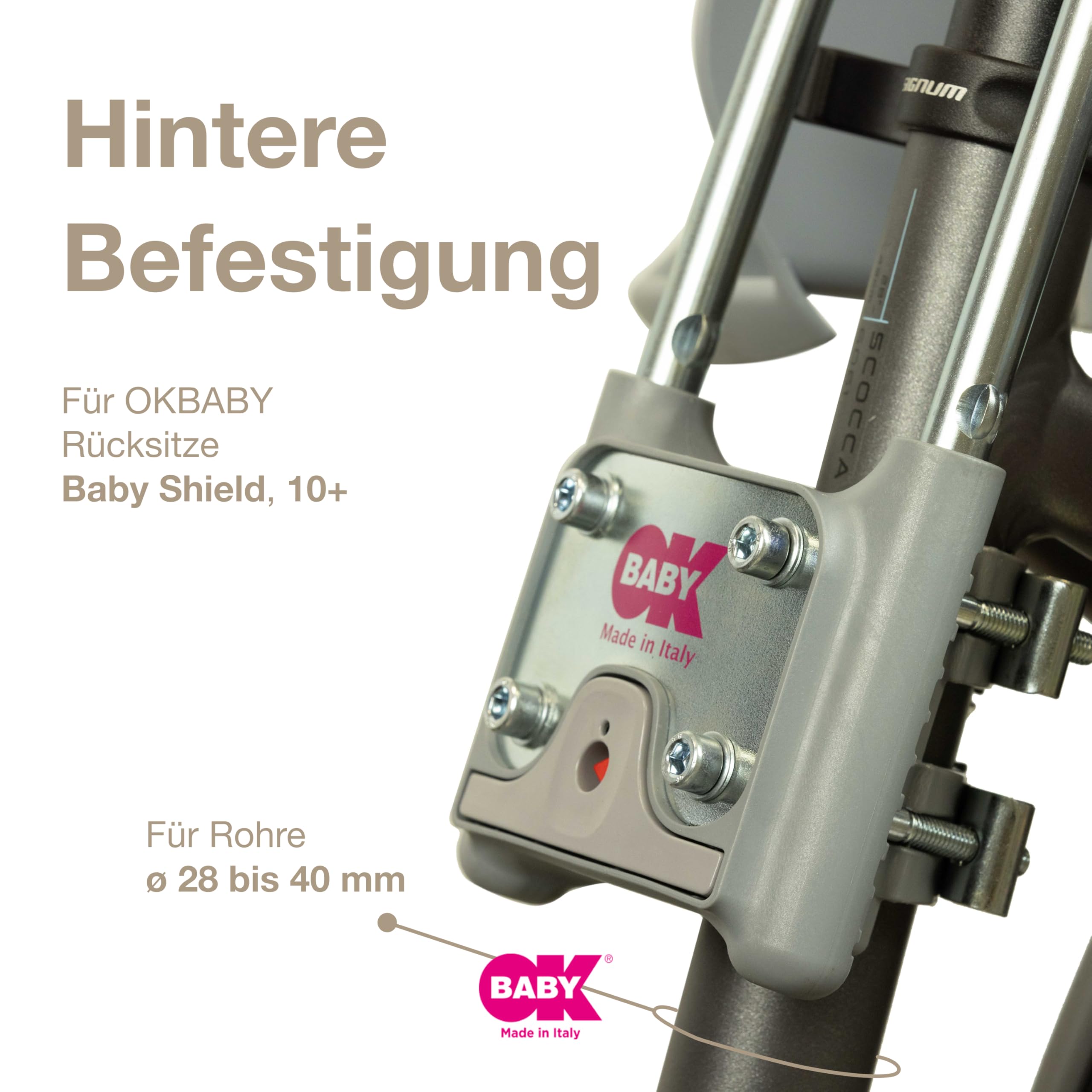 OKBABY 10+ - Fahrradsitz hinten für Kinder bis 22 kg mit Liegefunktion - Salbeigrün