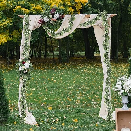 Miniatura 4 de Whonline Paquete de 5 guirnaldas de eucalipto guirnaldas de vegetación vides falsas total de 285 pies plantas colgantes de imitación para decoración