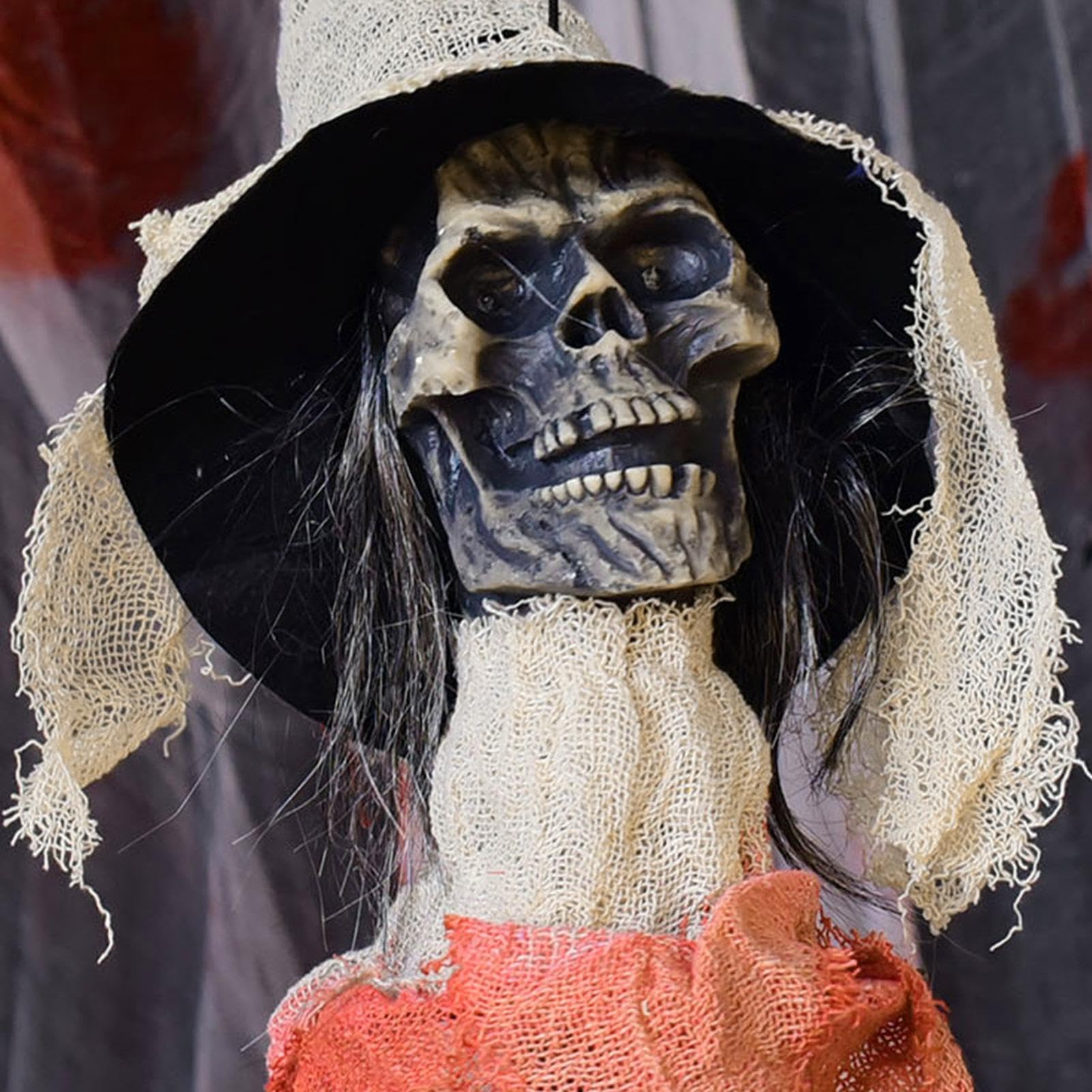Statua Scheletro Halloween Decorazioni Spaventose Di Halloween Con Suono | Illuminato Forniture Ed Articoli Per Feste Di Halloween, Per Stanze Segrete E Case Infestate