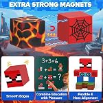 35PCS Magnetic Blocks Travel, STEM Educational Mini Magnetic Blocks with Portable Iron Box, Christmas Birthday Gifts for Boys & Girls Ages 3 4 5 6 7 8, Spider