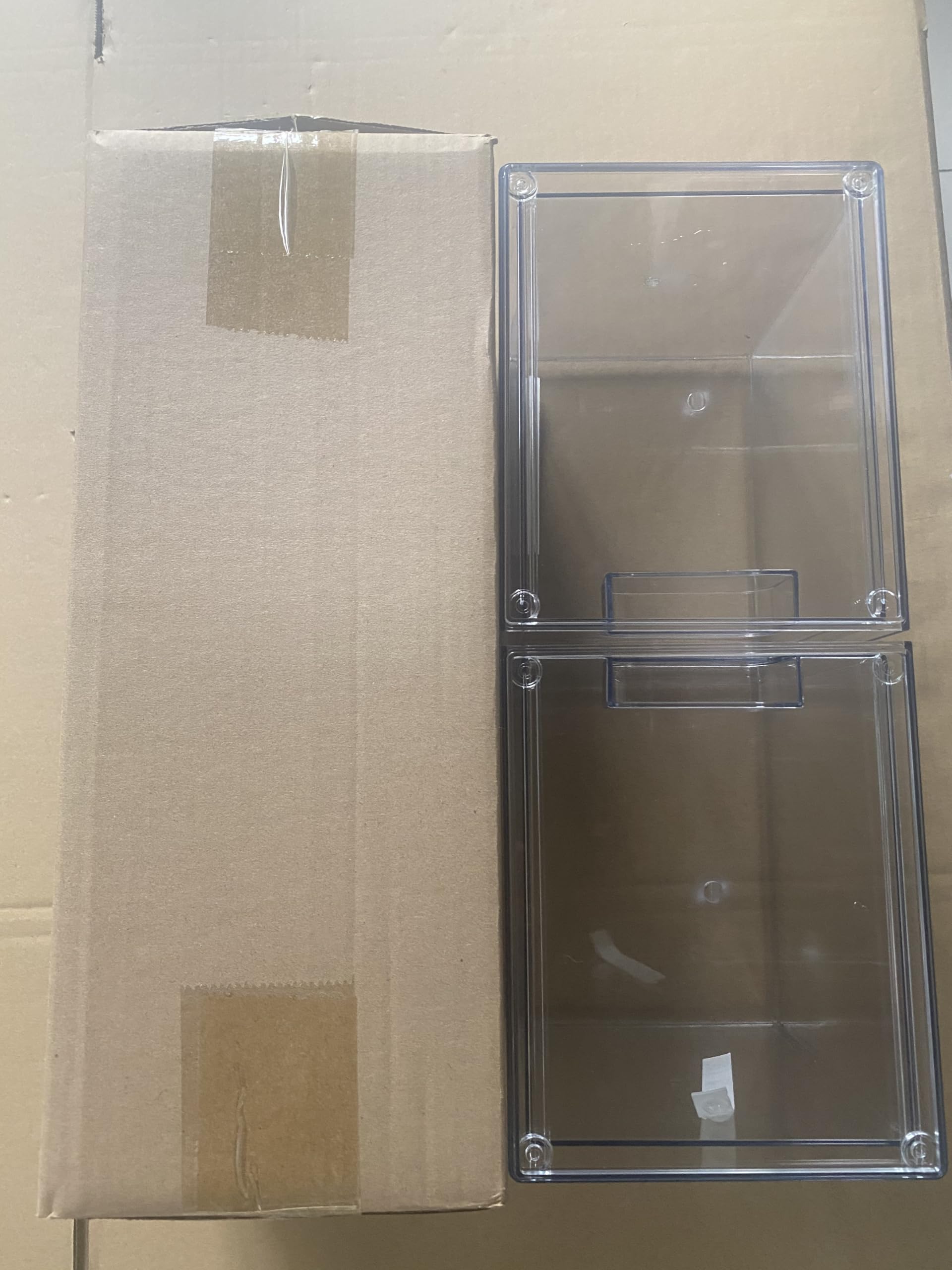 Organizador de maquillaje apilable acrílico transparente con cajones