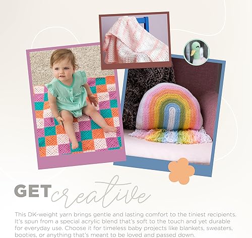 Miniatura 9 de Lion Brand Yarn Babysoft - Ovillo de lana para bebé, limonada (paquete de 2 unidades), 1 madeja