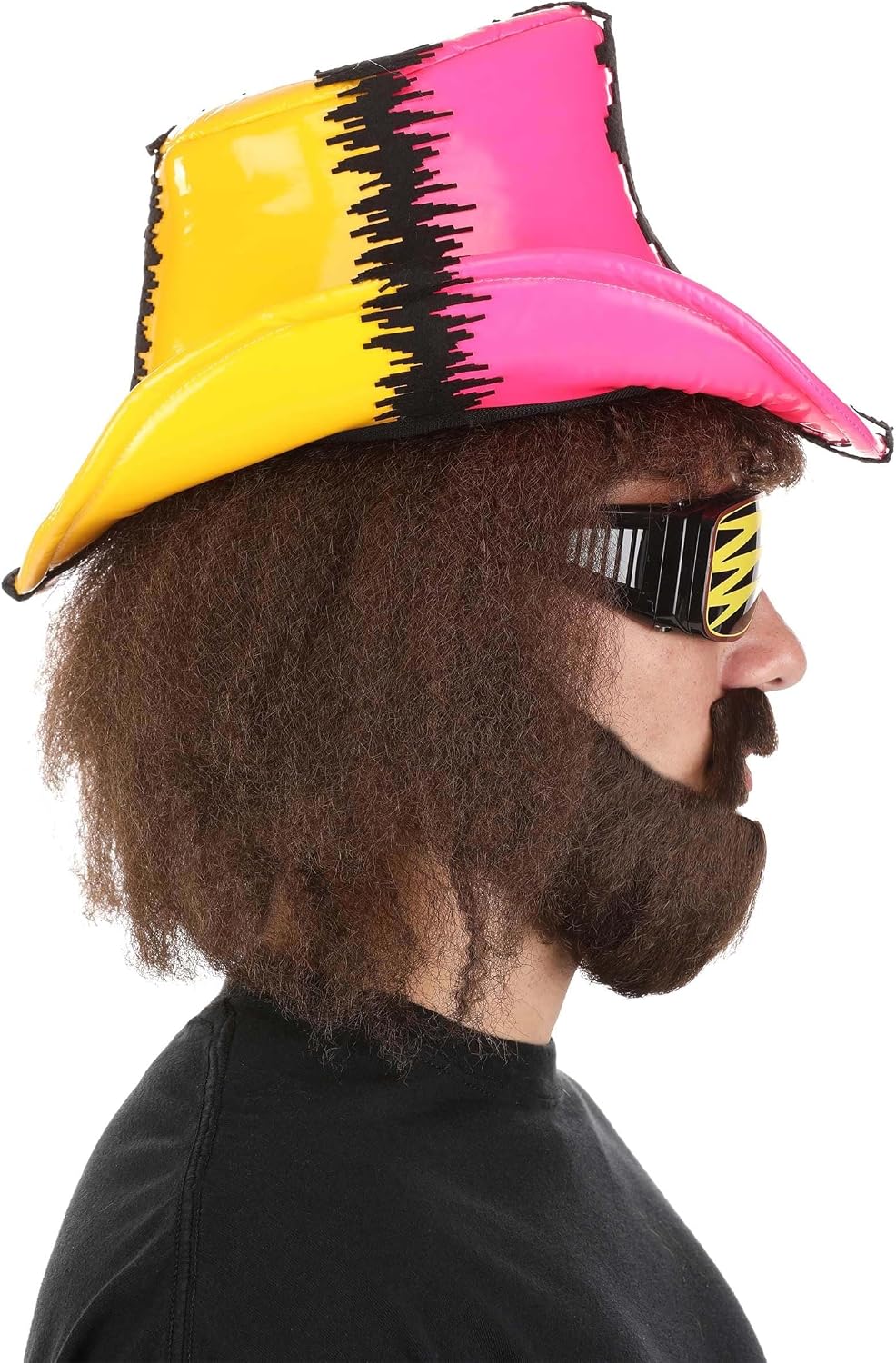 elope Pink & Yellow Macho Man Randy Savage Deluxe Cowboy Hat