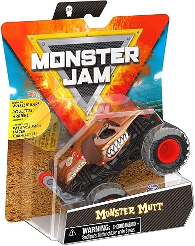 Miniatura 6 de Monster Jam, Camión monstruo oficial Monster Mutt, vehículo fundido a presión, serie Ruff Crowd, escala 164