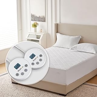 Wapaneus King Heated Mattress Pad — Dual Controls for Personalized Warmth