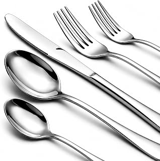 NICE KITCHEN Silverware Set, 40 Piece Stainless Steel Cutlery Sets for 8