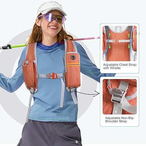 Miniatura 39 de FIORETTO Mochila de senderismo de 15L para mujeres y hombres, mochila mini plegable, ligera, pequeña mochila de día para camping, viaje, al aire