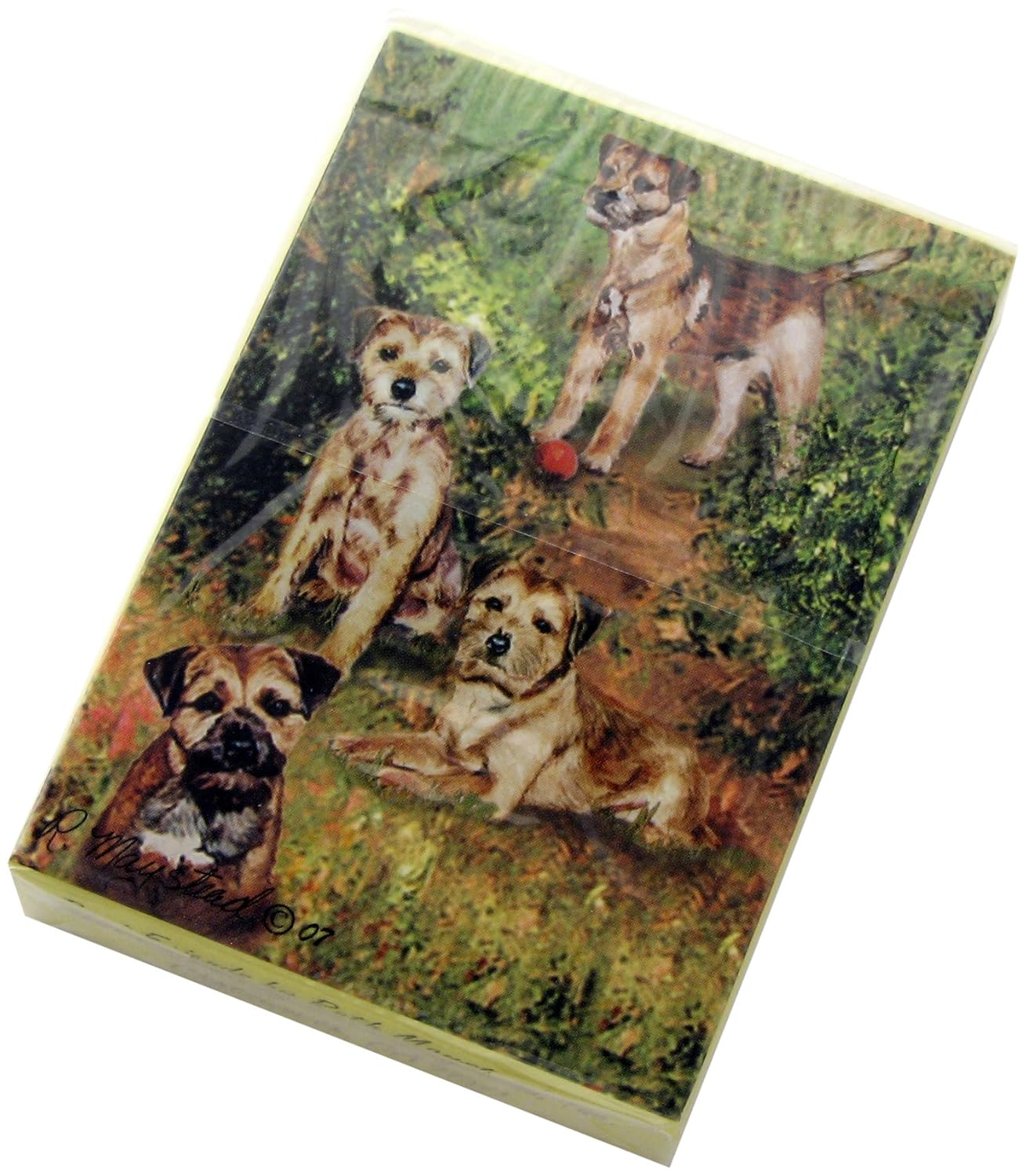 Best Friends Playing Cards, by Ruth Maystead - Border Terrier