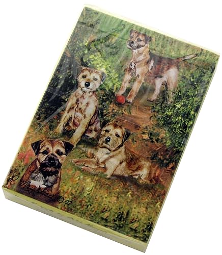 Mejores amigos jugando a las cartas, de Ruth Maystead - Border Terrier