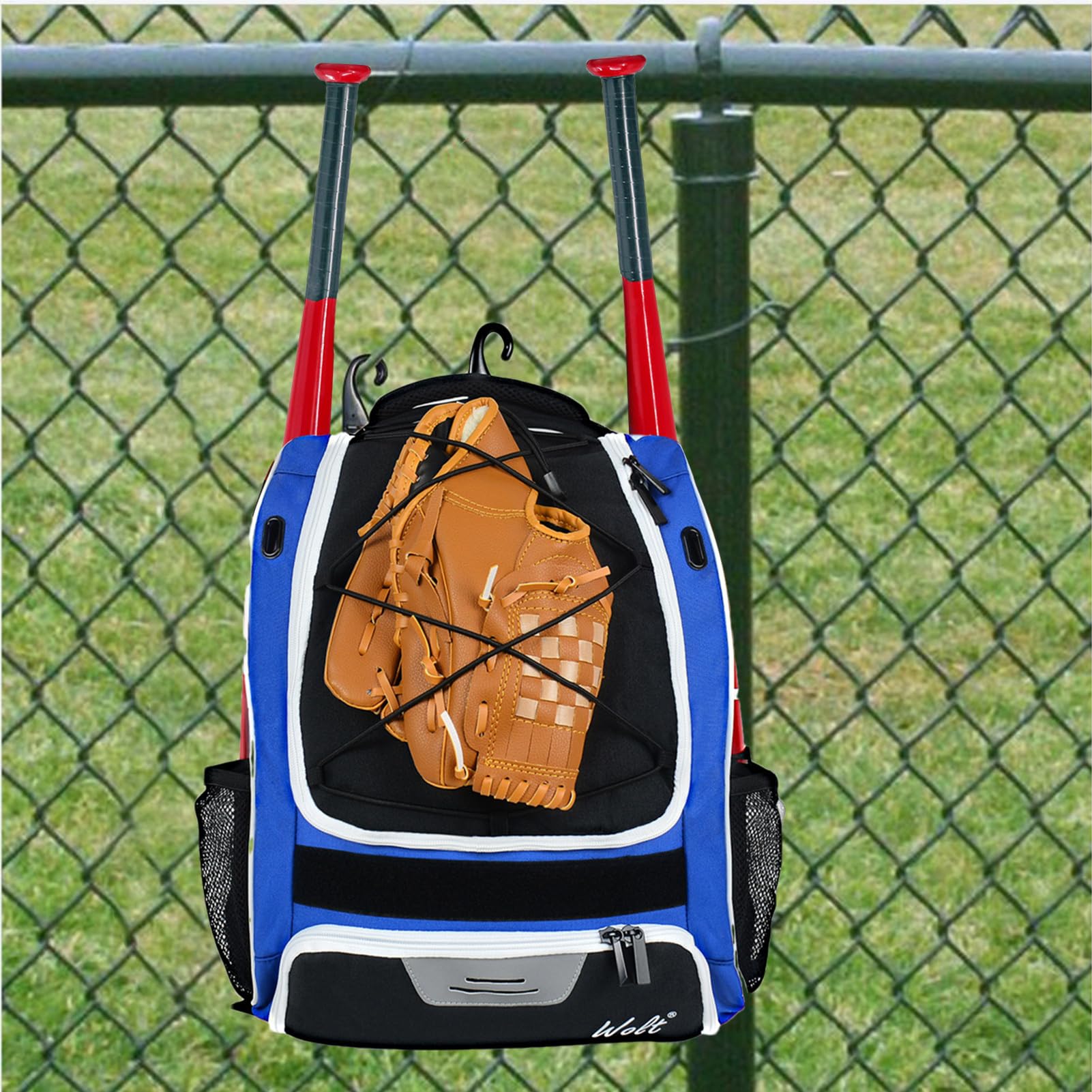 Mochila de béisbol, bolsa para equipos juveniles, soporte para raquetas deportivas, mochila para dispositivos a prueba de lágrimas, gran bolsa de béisbol impermeable para guantes, zapatos de casco