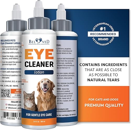 All Pets - Gotas de lavado de ojos para aliviar el ojo rosado, síntomas de alergias, infecciones y ojos secos y húmedos, tratamiento sin dolor que