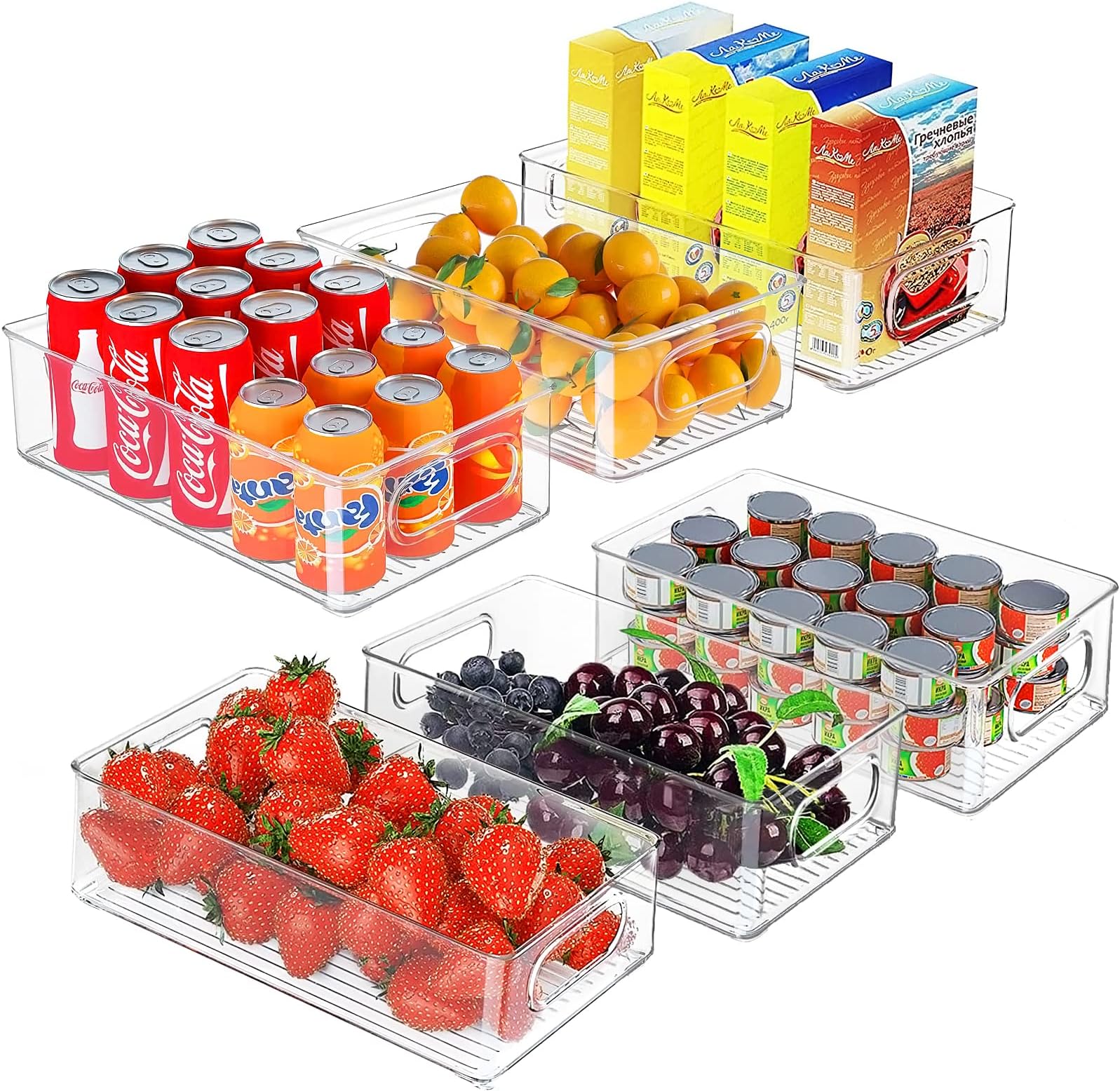 Myiosus Rangement Frigo, Empilable Organisateur Frigo avec Poignée