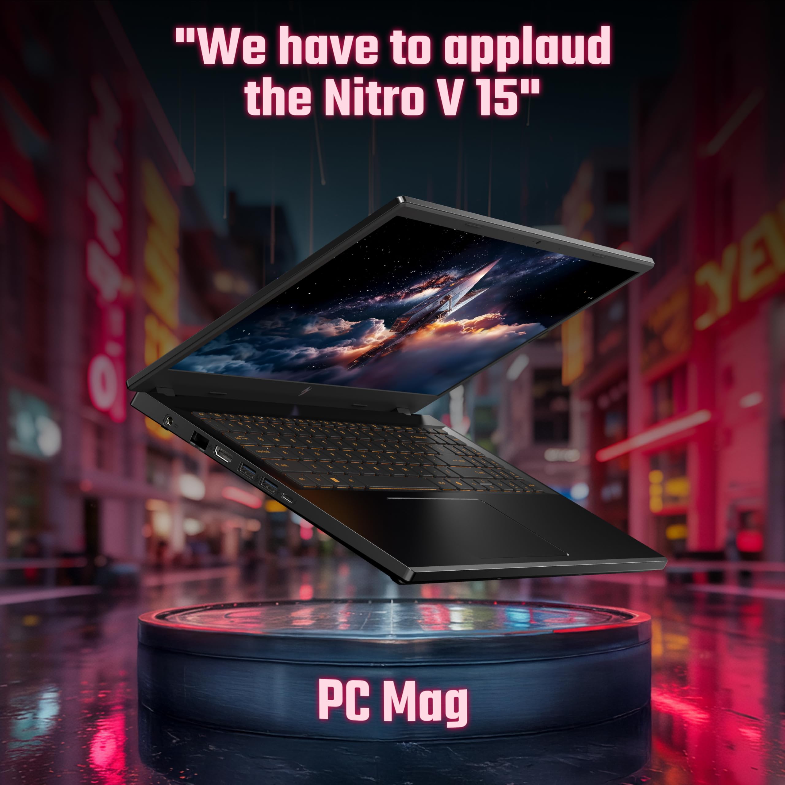 acer Nitro V15 ANV15-52 Gaming Laptop - Intel Core i7-13620H, 16GB, 512GB SSD, NVIDIA GeForce RTX 5050, 15.6" Full HD 165Hz, Windows 11, Black — view 3