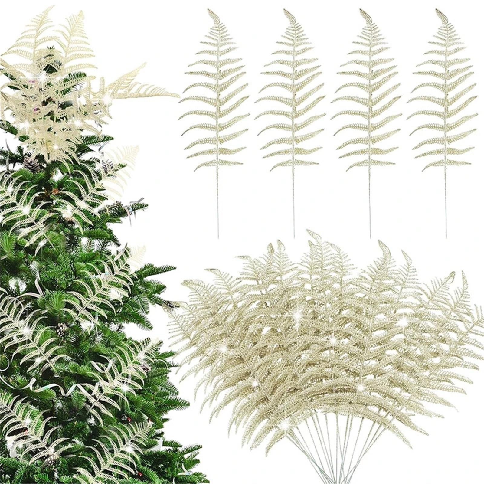 Weihnachten glitzernde künstliche Tannennadeln, Blätter