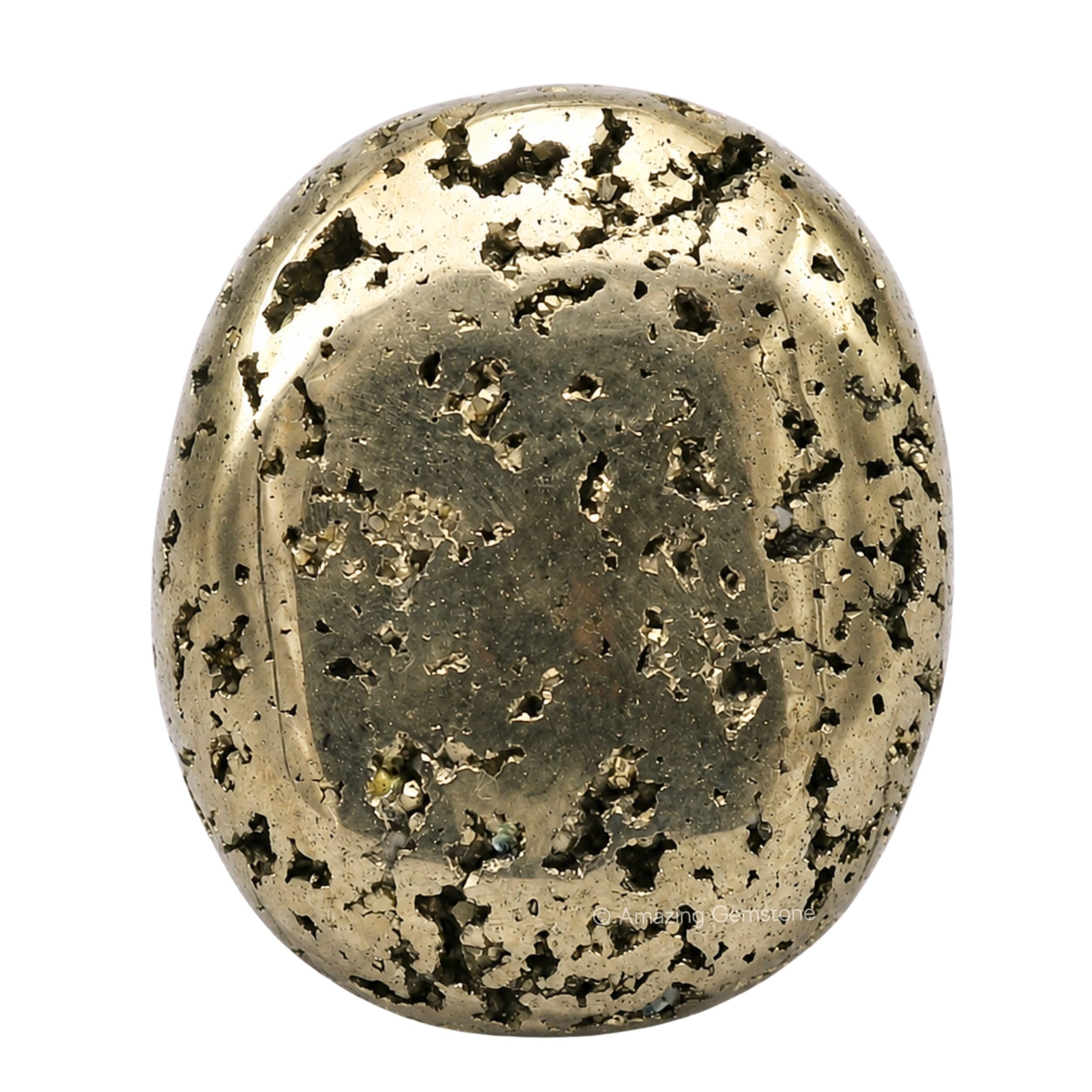 Pyrite Crystal Palm Stone, 55-60mm Large Meditation Healing Crystal