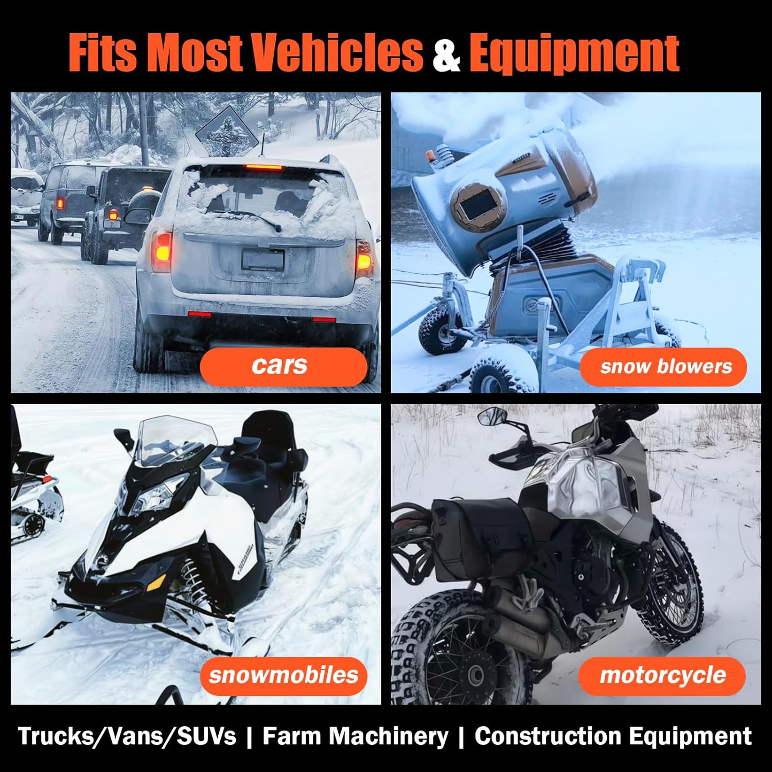 1155/1155X Magnetic Engine Block Heater for Cars,Small Engines,Universal Portable Heater for Tractors,Trucks,Fast-Heating Oil Pan Heater for Diesel Vehicles,Generators and Outdoor Equipment