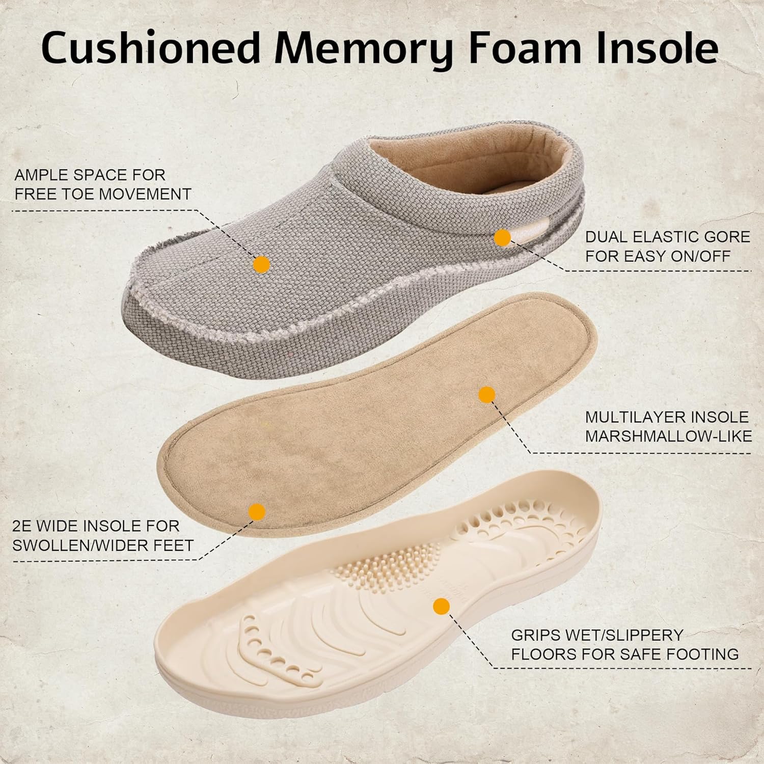 Zigzagger Men's Slip On Moccasin Slippers, Indoor/Outdoor Warm Fuzzy Comfy House Shoes, Fluffy Wide Loafer Slippers - Image 4