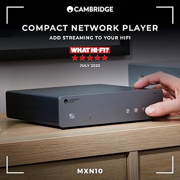 Cambridge Audio MXN 10 - Compact Separate High Resolution WiFi Network Audio Player and Streamer Featuring Bluetooth 5.0, Internet Radio and ESS Sabre DAC (Lunar Grey)