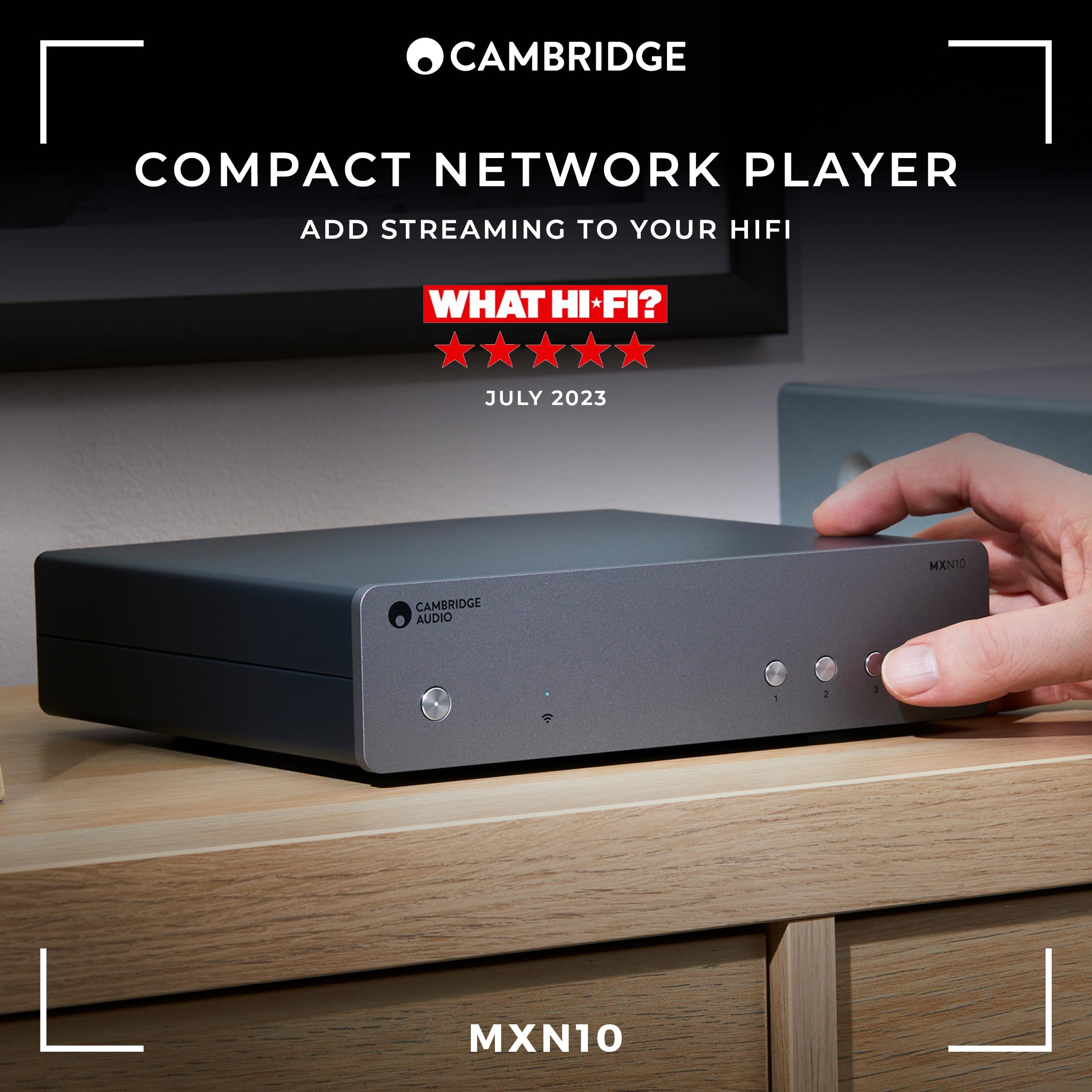 Cambridge Audio MXN 10 - Kompakter, separater, hochauflösender WiFi-Netzwerk-Audioplayer und -Streamer mit Bluetooth 5.0, Internetradio und ESS Sabre DAC - Lunar Grey