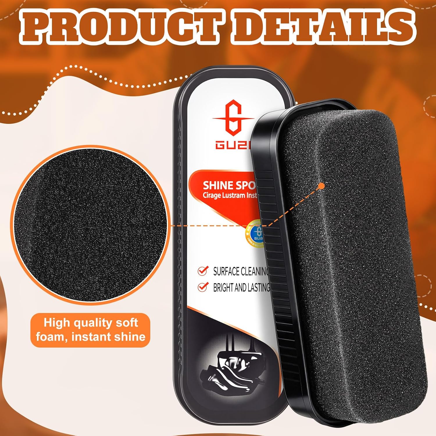 Loopeer 6 Pcs Shoe Shine Sponge image 3